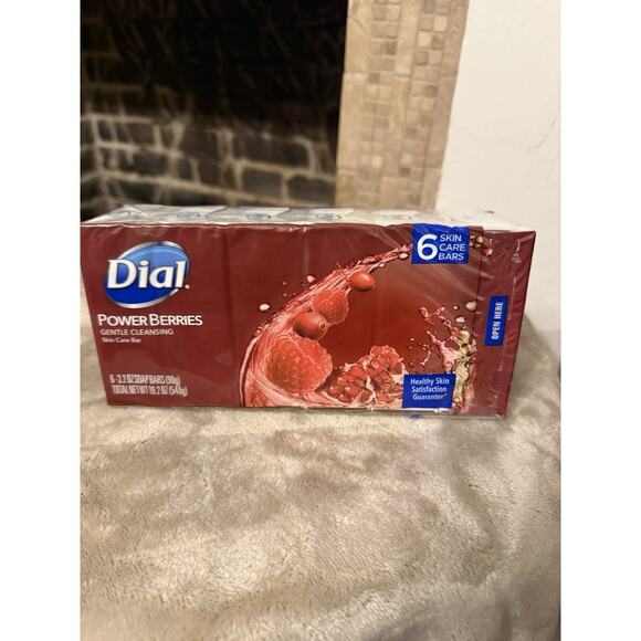 Dial Power Berries Soap 6 Pack 3.2 oz Bars Gentle Cleansing DISCONTINUED - Picture 1 of 6